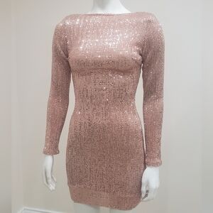 Pink sequin dress - XS